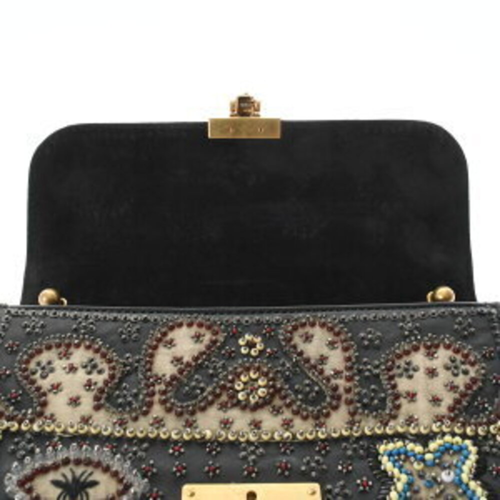 Dior Evolution Flap Chain Shoulder Bag Black Multicolor Leather Beads - Picture 9 of 13